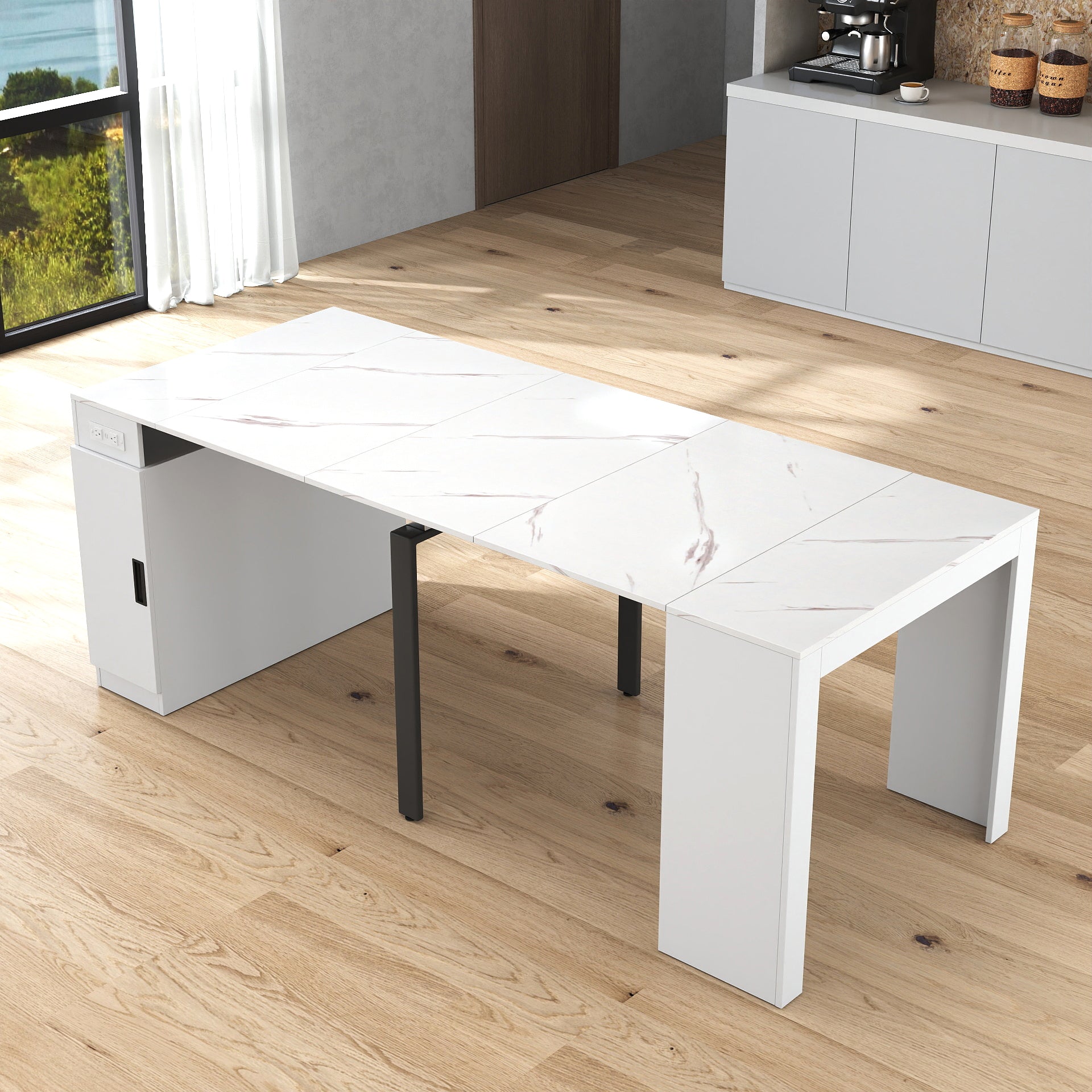 White Extendable Dining Table