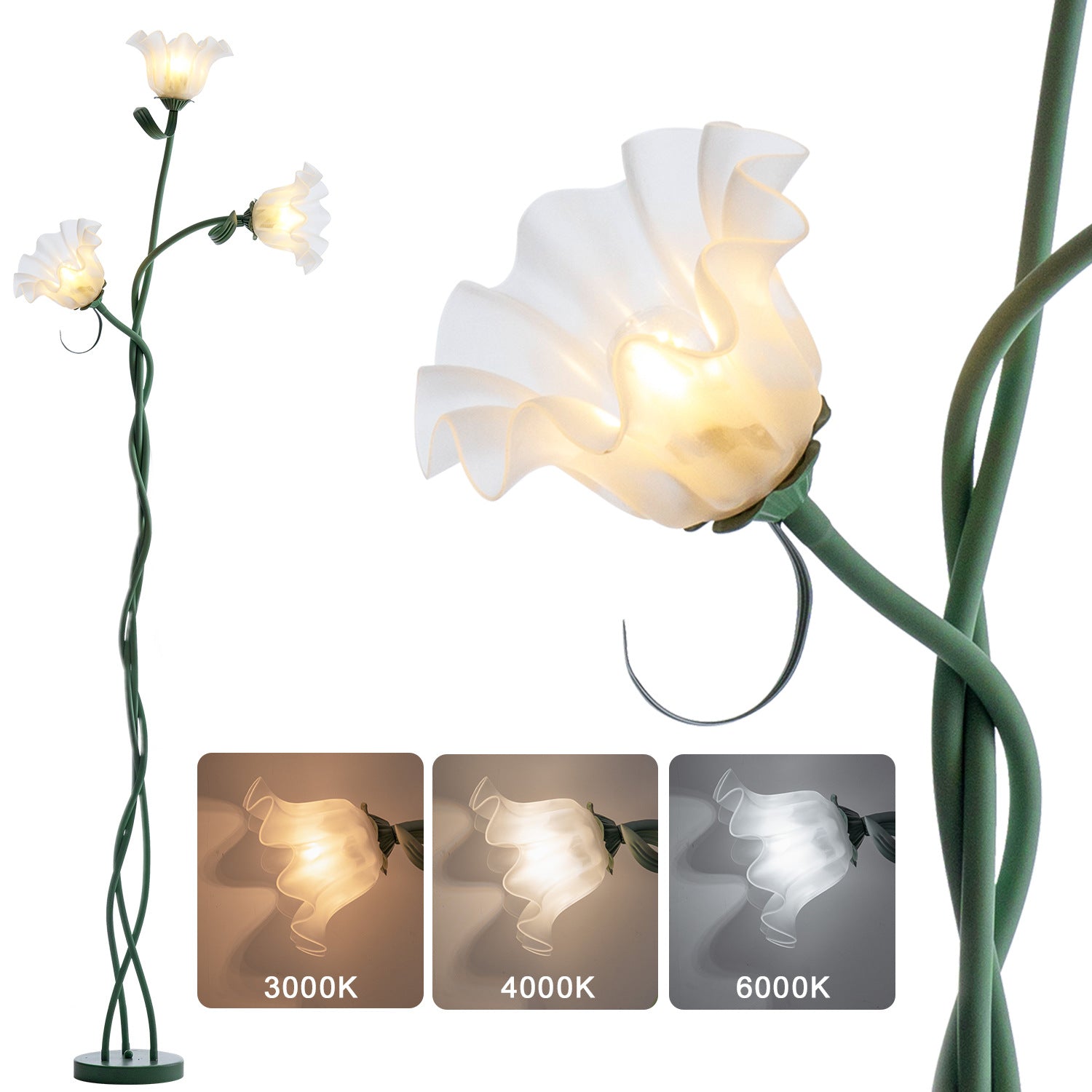 Pastoral Flower Floor Lamp