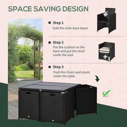 9 Pieces Outdoor Dining Set for 8