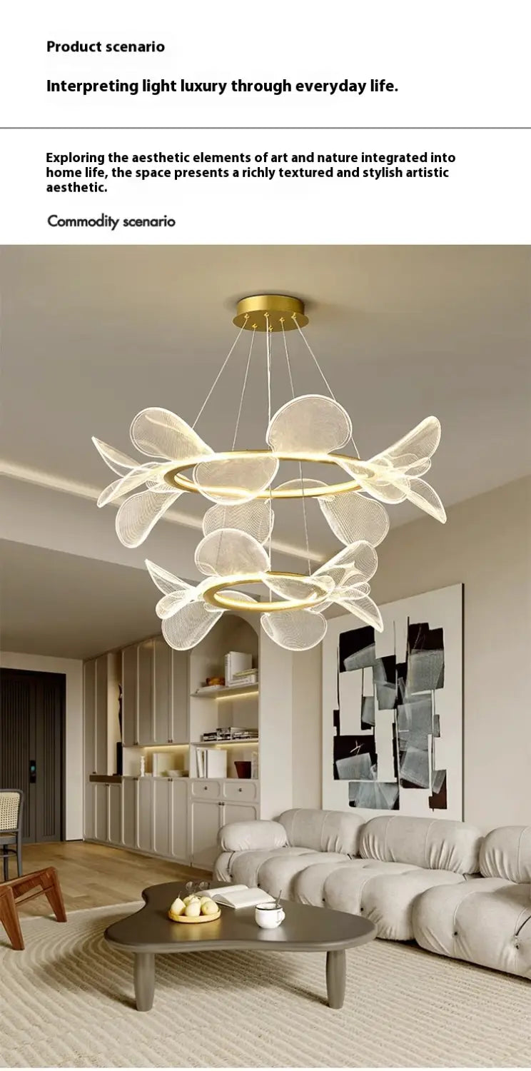 Art Chandelier Italian Minimalistic Bedroom Chandelier Acrylic