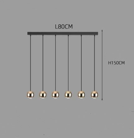 Modern Aluminum Ball Chandelier
