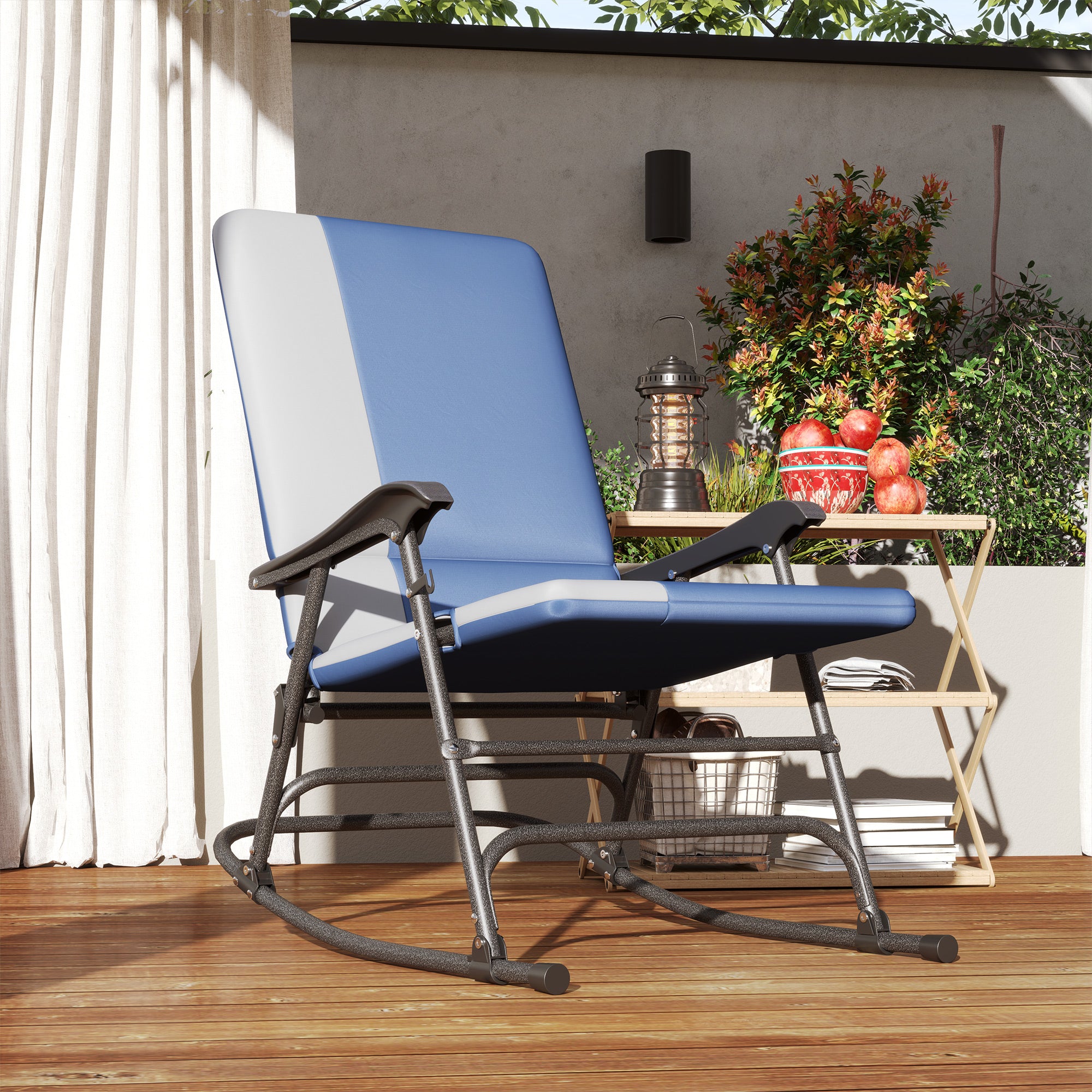 Grey Steel Rocking Chairs