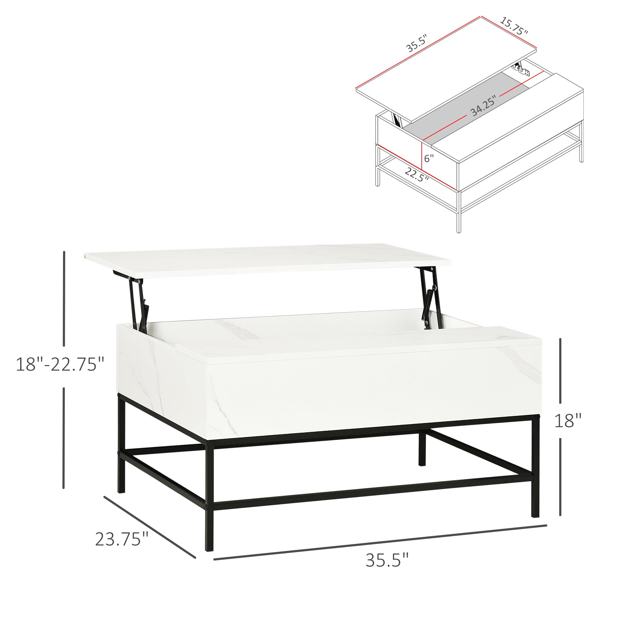 Lift-Top Coffee Table