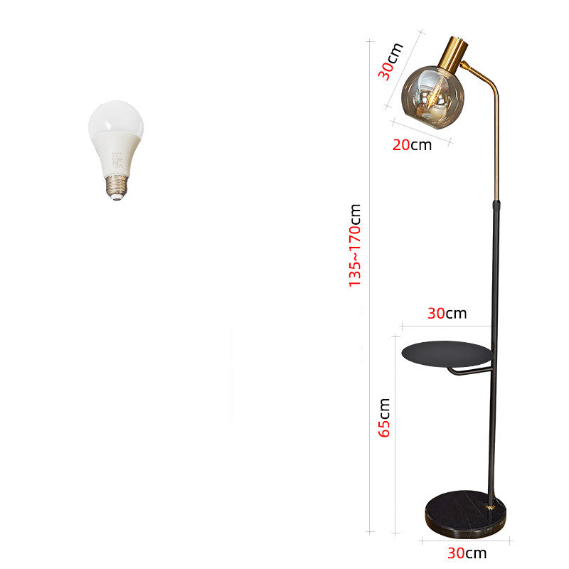 Iron Glass Floor Lamp