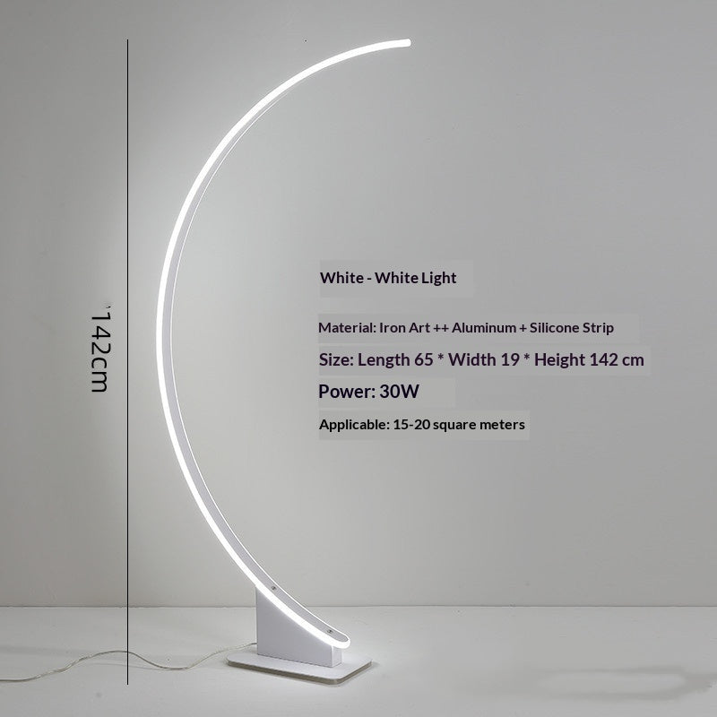 White Curved Floor Lamp