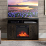 Walnut Electric Fireplace TV Stand
