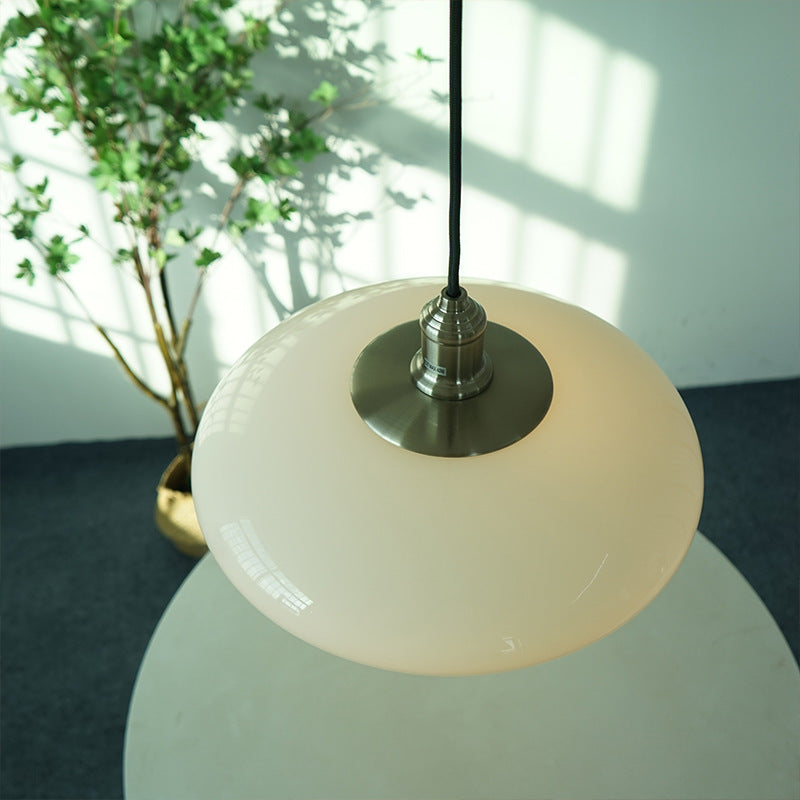 Milky White Glass Chandelier 32cm Or 40cm