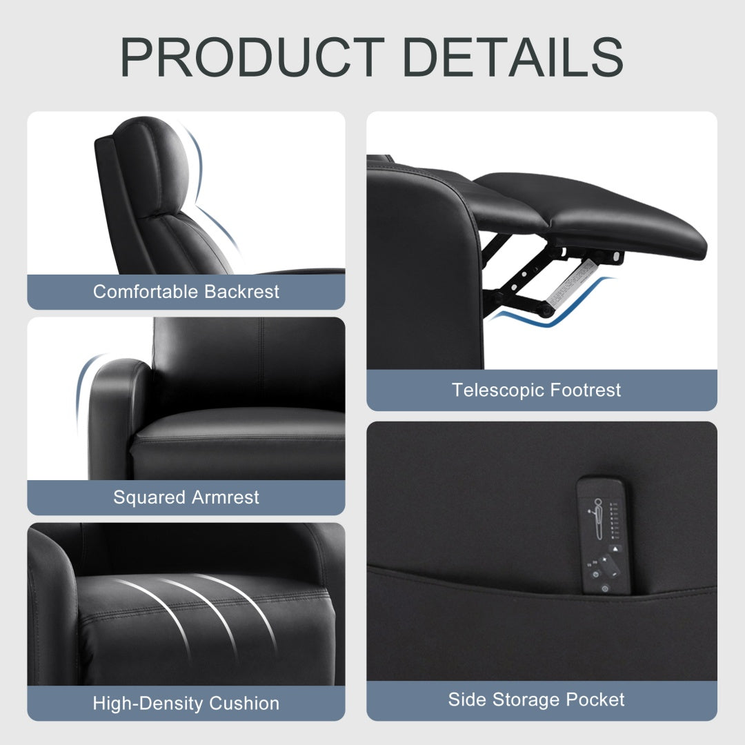 Recliner Chair PU Leather Recliner Sofa No Massage