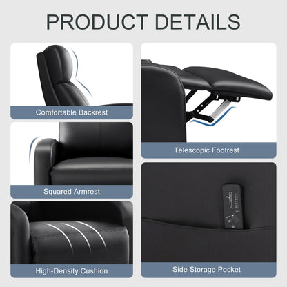 Recliner Chair PU Leather Recliner Sofa No Massage