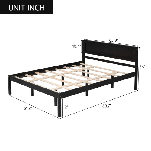 Espresso Queen Platform Bed