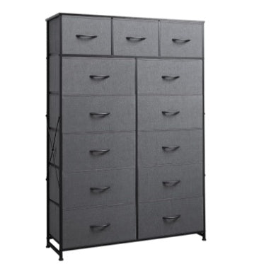 Gray Fabric Storage Tower