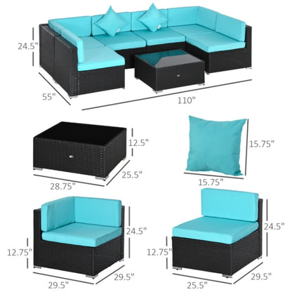 Pieces Patio Furniture Set