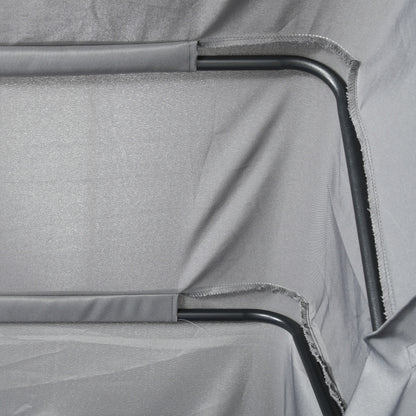 4 Piece Adjustable Canopy Outdoor Sofa Set w/ Height Adjustable Coffee Table & Cushions