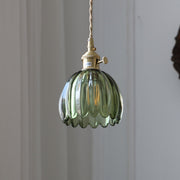 Amber Glass Flower Chandelier