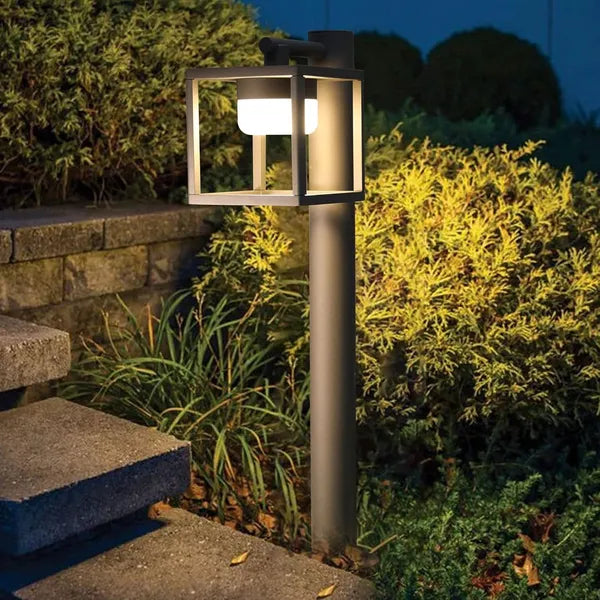 Poste de luz para camino de jardín de paisaje con bombilla LED GX53 120V cableado fijo 36514