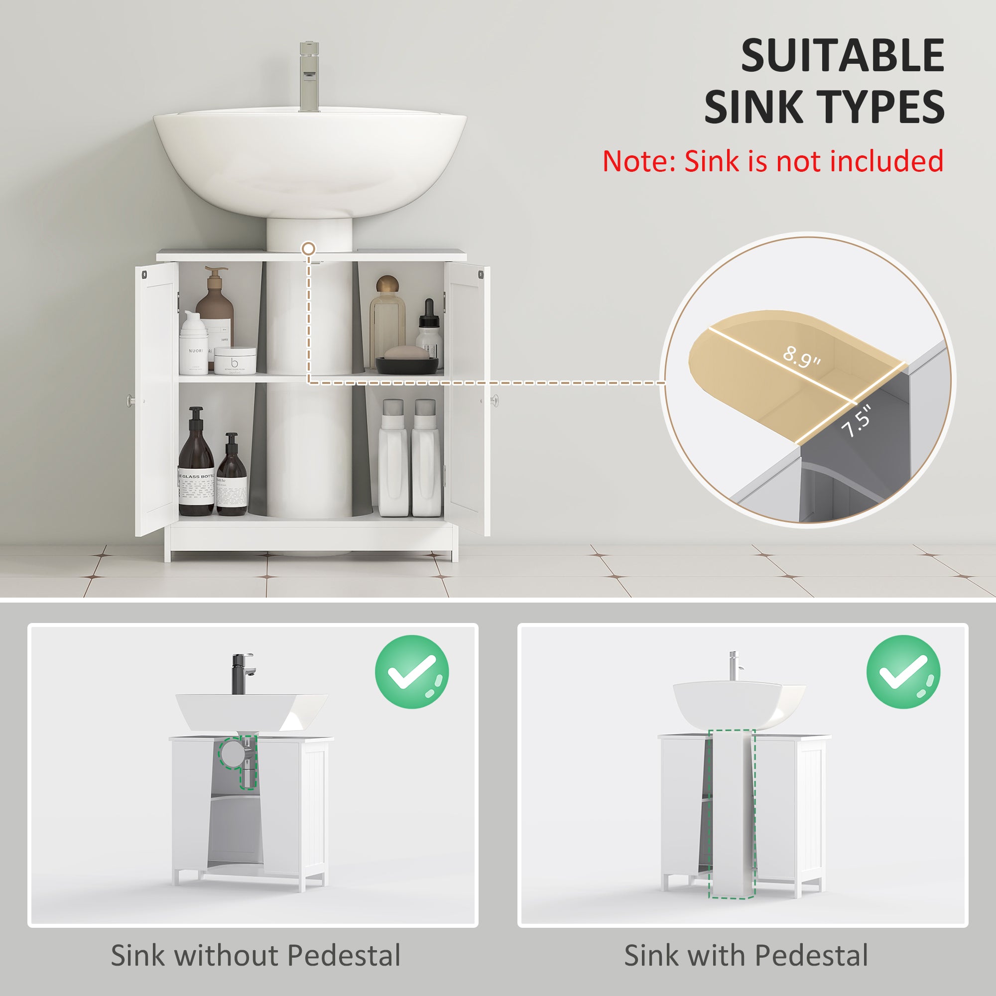 White Modern Sink Cabinet