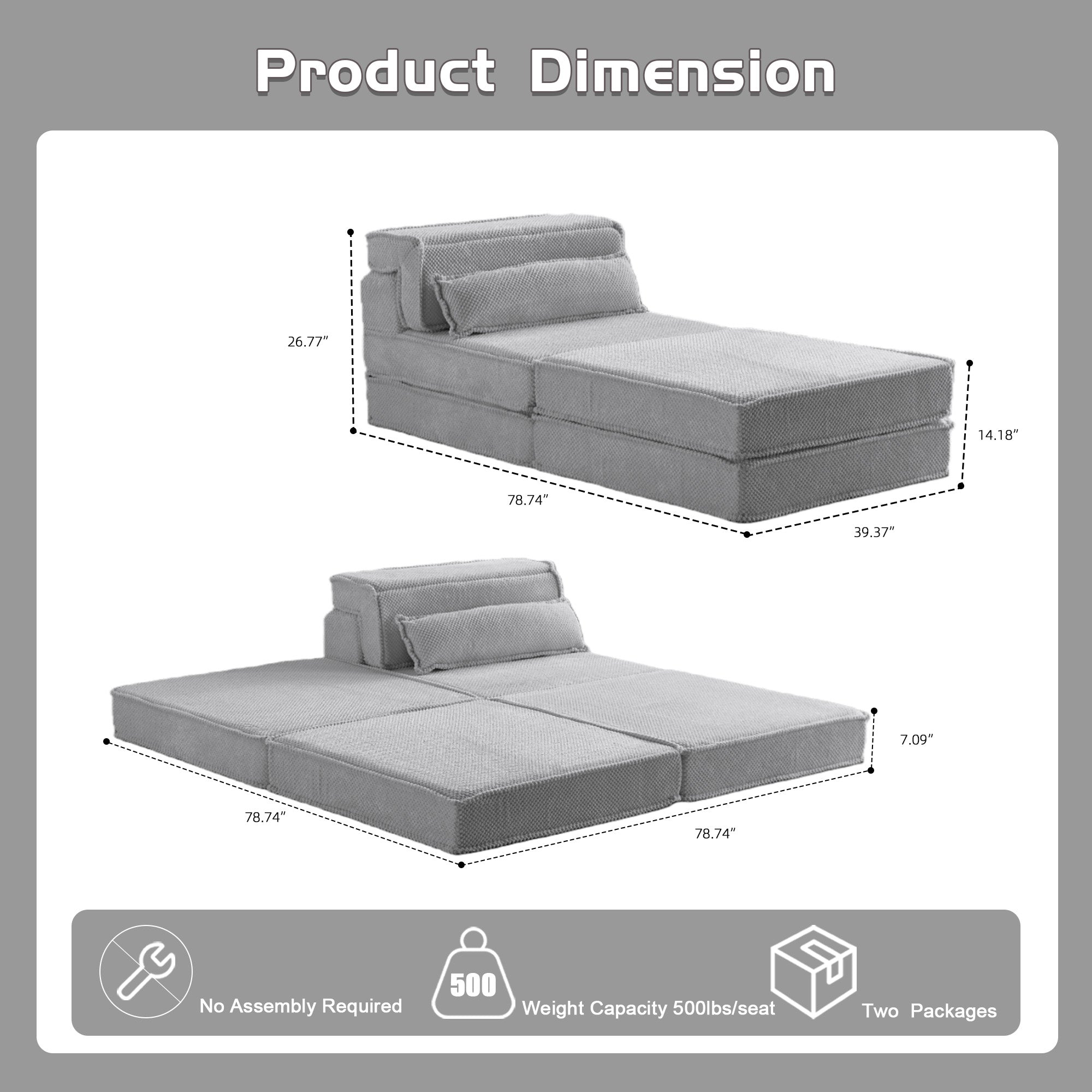 Light Grey Modular Seater