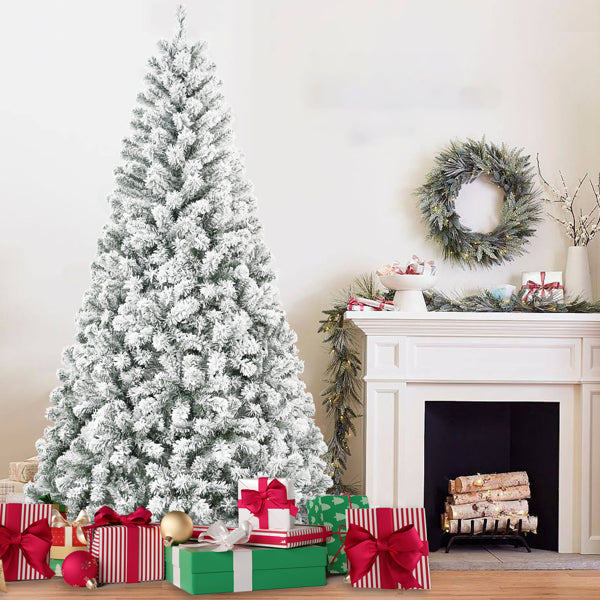 Snowy Flocked Christmas Tree