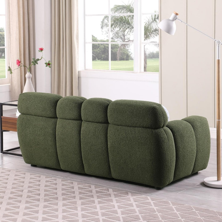 Olive Boucle Sofa