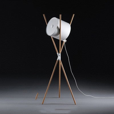Wood Tripod Floor Lamp