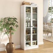 White Tall Storage Cabinet