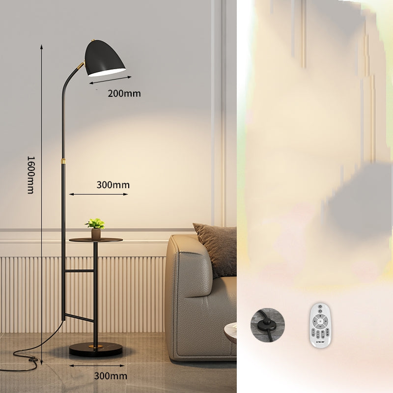 Black Marble Floor Lamp With Wireless Charging