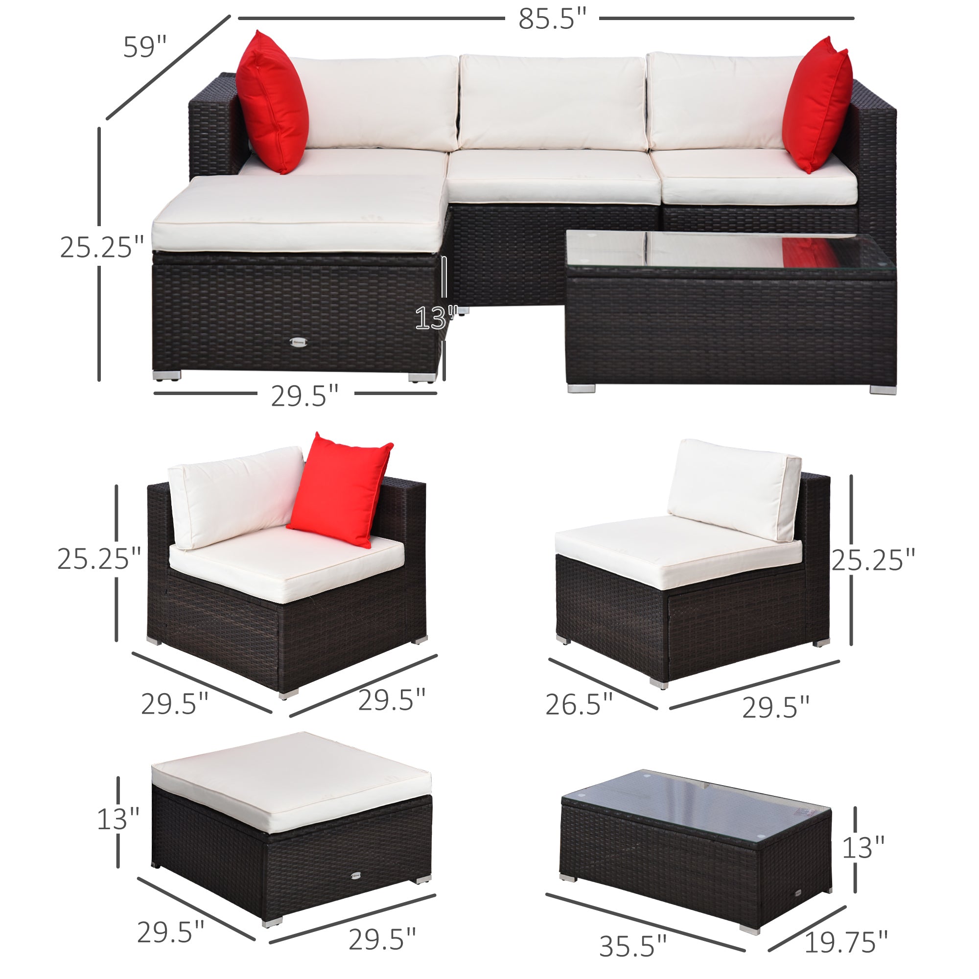 Gray Woven Patio Set
