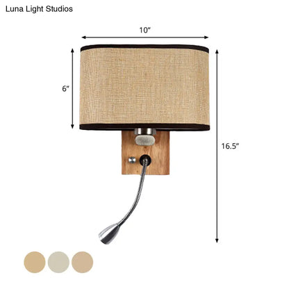 DecorBites™ Fabric Adjustable Bedside Reading Lamp