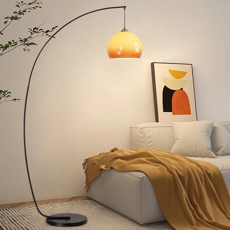 Yellow Glass Floor Lamp