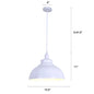 Factory Style Metal Pendant Ceiling Light - Bowl Shade - Restaurant Hanging Lamp