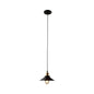 Farmhouse Black Metal Pendant Light Fixture – Wide Flare Ceiling Suspension Lamp with 1 Light