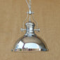 Farmhouse Cloche Pendant Light with Handle in Bronze/Chrome Finish