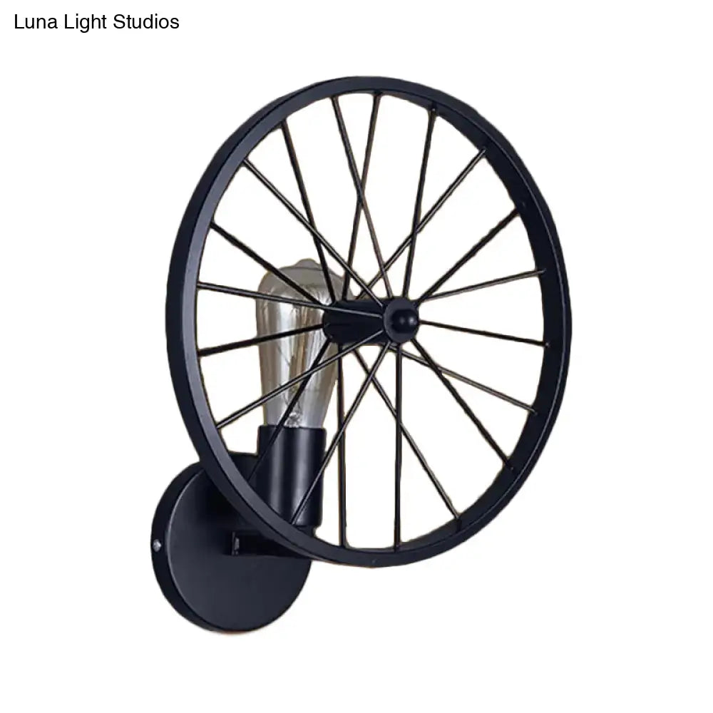 DecorBites™ Farmhouse Iron 1-Head Black Wall Mounted Lamp for Dining Room