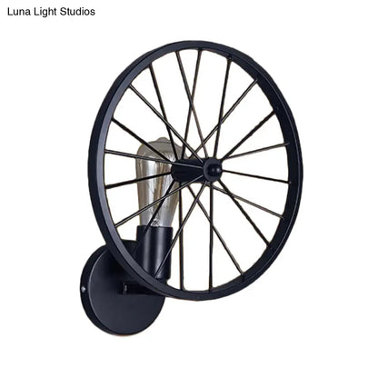 DecorBites™ Farmhouse Iron 1-Head Black Wall Mounted Lamp for Dining Room