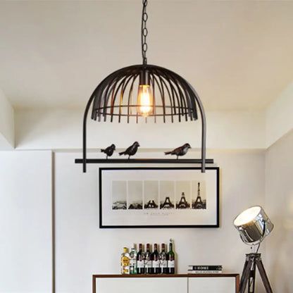 DecorBites™ Farmhouse Metal Hanging Birdcage Pendant Light for Dining Room Ceiling and Island