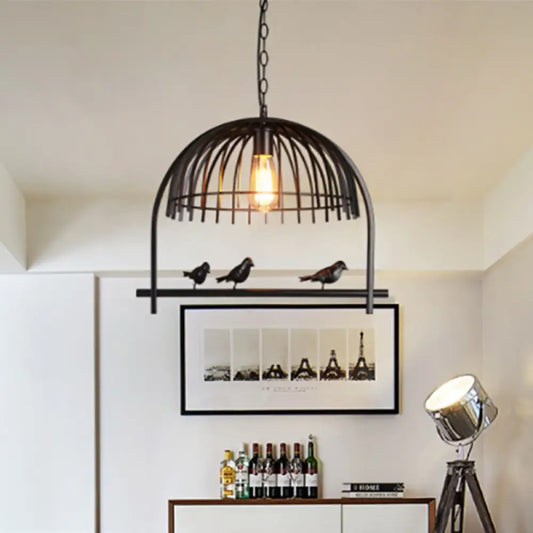 DecorBites™ Farmhouse Metal Hanging Birdcage Pendant Light for Dining Room Ceiling and Island