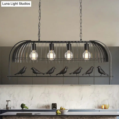 DecorBites™ Farmhouse Metal Hanging Birdcage Pendant Light for Dining Room Ceiling and Island