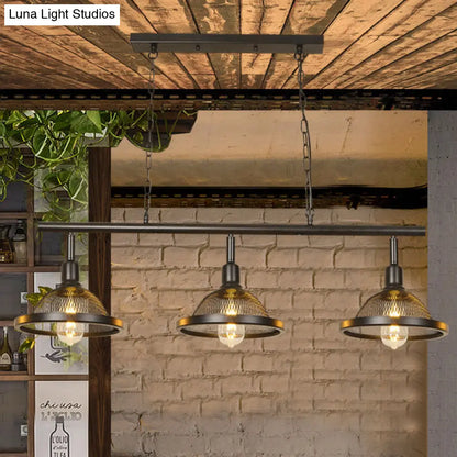 DecorBites™ Farmhouse Metal Pendant Island Chandelier in Black for Dining Room with 3/4 Lights