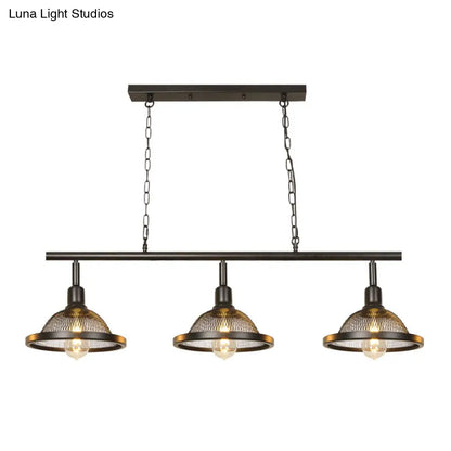 DecorBites™ Farmhouse Metal Pendant Island Chandelier in Black for Dining Room with 3/4 Lights