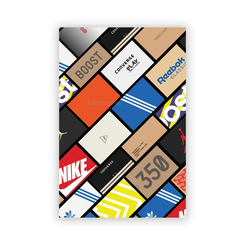 Fashionable Sneaker Box Canvas Wall Art - PC8097 / A5 15x21 cm No Frame - Posters