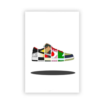 Fashionable Sneaker Box Canvas Wall Art - PC8101 / 40x50 cm No Frame - Posters