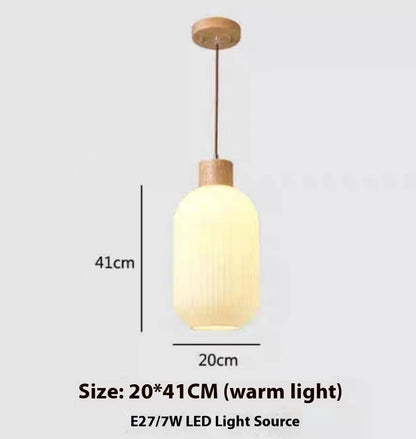 Japanese Log Style Simple Modern Glass Chandelier