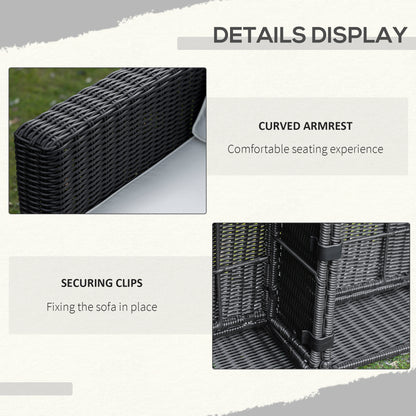 2 Piece Patio Corner Sofa Set