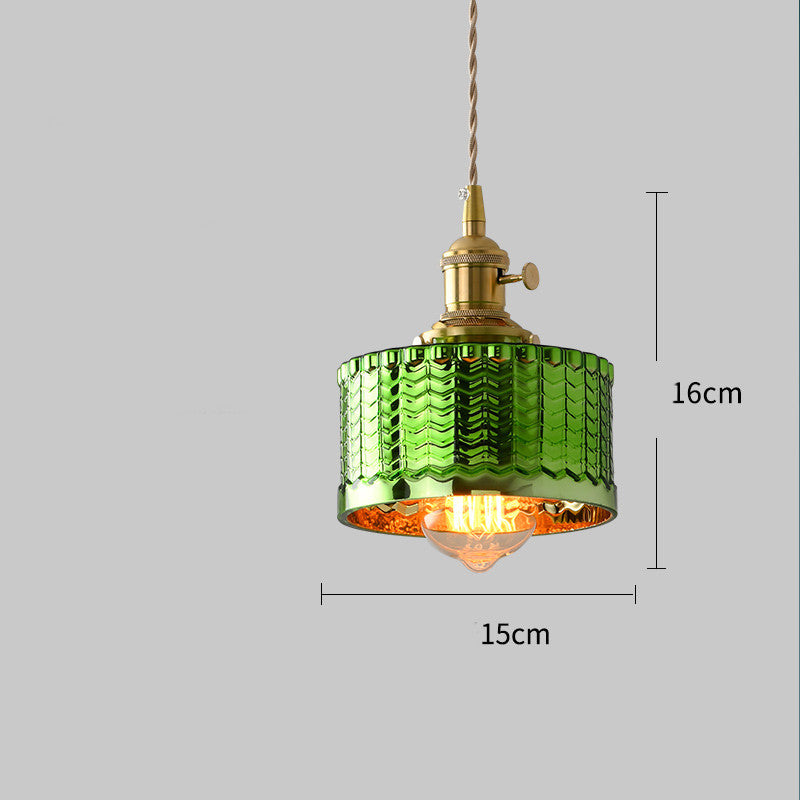 Copper Glass Chandelier Retro Style Multi-Size