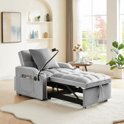 Sofá Cama Desmontable Convertible en Sillón Cama Desmontable Ajustable con Múltiples Bolsillos Sofá Plegable