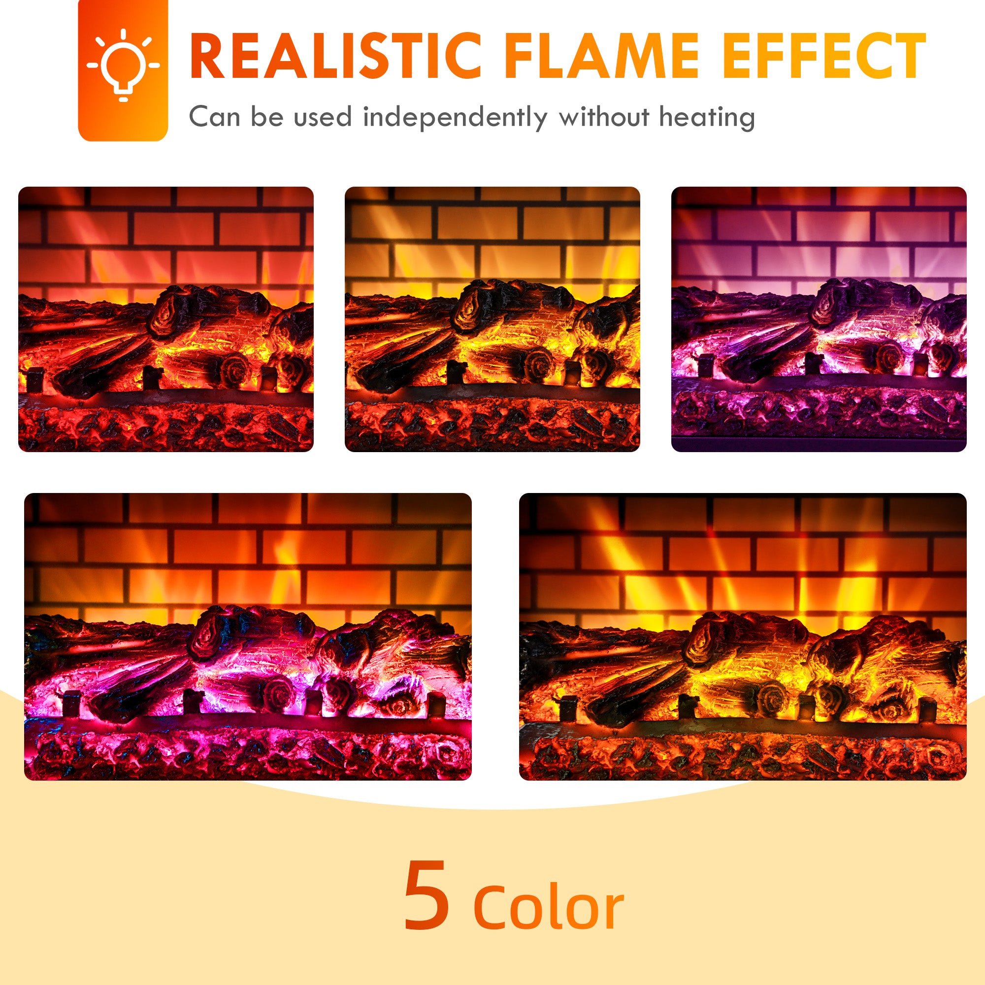 3-Sided Electric Fireplace Stove