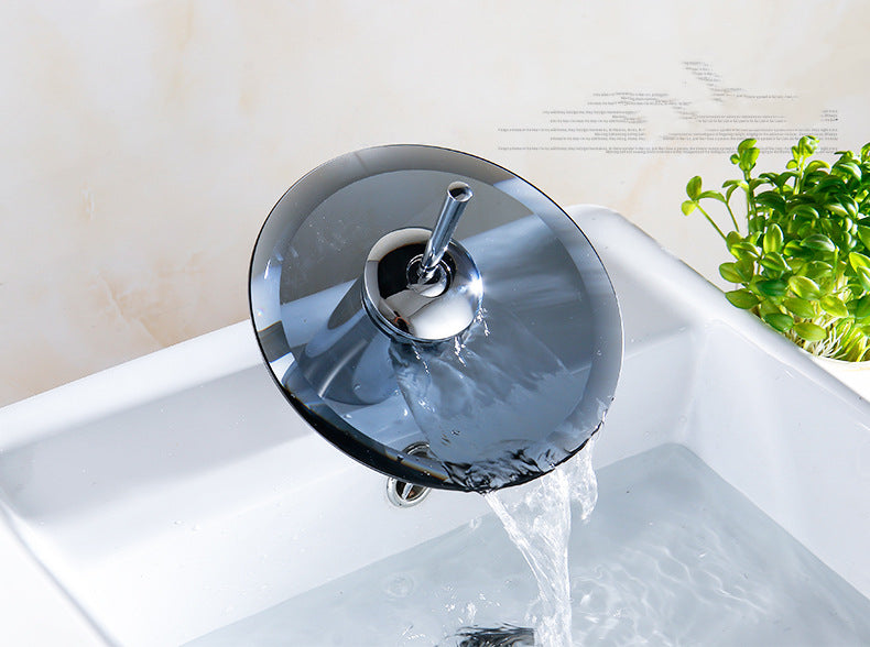 Glass Copper Waterfall Faucet