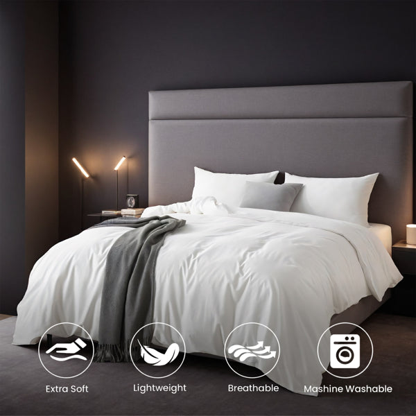 Solid White Oversized Duvet Cover Set Includes 1 Duvet Cover & 2 Pillowcases. Crafted From Premium Breathable Microfiber With Bohemian Accents. Fits Single/double Beds. Combines Luxury Hotel Elegance