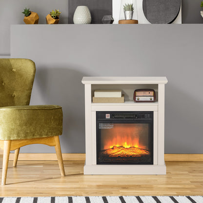 27" Freestanding Electric Fireplace with Mantel