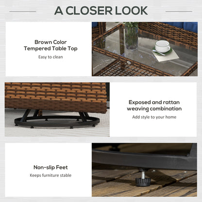 4 Piece PE Outdoor Patio Furniture Set